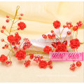 hot selling custom fashion red crystal hair clip personalized hair comb